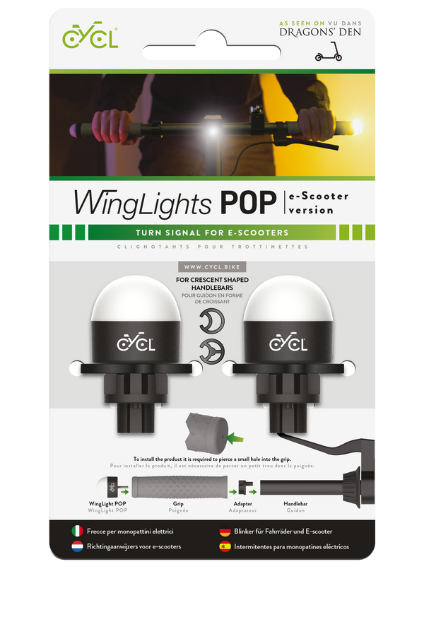 CYCL's WingLights Pop for e-Scooters pop up.