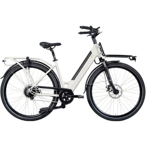 A white and black Carr-e electric bike for delivery on a white background from the brand CYCL.