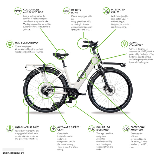 automatic electric bicycle Carr-e Electric Cargo Bike for Delivery Fleets
