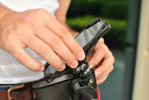 Man mount phone holder to bike