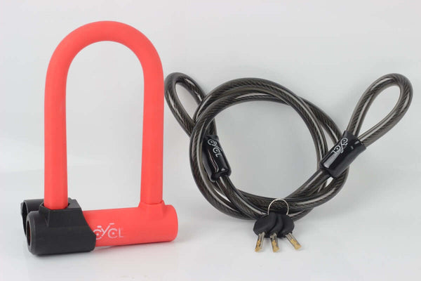 CYCL red lock for bikes electric scooter mopeds