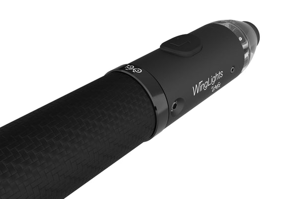 A black WingLights nExt vaporizer with a black handle by CYCL.
